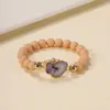 Strand Niche Simple Jewelry Bracelet Women's Natural Stone Beaded Delicate Bangle Ladies