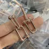 10A Stud Women Copper Steel Letter Designer Earrings mässing Plated Small Sweet Wind Style Luxury Geometric Fashion for Lady Party