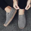 Casual Shoes Men's Suede Leather Comfort Soft Sole Driving High Quality Flats Man Walking Loafers Slip-On Daily Pendut