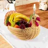 Ensembles de vaisselle panier de fruits Rangement Palette tissée Imitation Roard PP Polde de forme de forme de dinde Paniers pour les cuisines Hamper