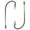 50pcs 34007 Stainless Steel Fishing Hooks White Big Extra Long Shank Fishing Hook Size 1/0 2/0 3/0 4/0 5/0 6/0 7/0 8/0 9/0 10/0 240328