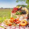 Plates Upgrade Your Picnic Experience - Vintage Wooden Folding Table For Deluxe Snacking And Wine Tasting