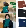 Scarves Solid Color Neck Warmer Knitting Wool Scarf Snap Fastener Thickening Windproof Warm Cover Ski Motorcycle
