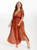 Casual Dresses Fashion Women V-Neck Batwing Sleeve Pocket Ruched Waist Maxi Dress Elegant Club Evening Robe Vintage Party 2024