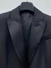 Женские костюмы 2024 весна элегантные офисные дамы Black Blazer Fashion Patcwork с длинным рукавом одно пуговица Slim Women Jacket