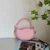 Avondtassen Purse Simple Solid Sweet Sweet Small Color Handtas Wit roze veelzijdige erwt Schouderboodschapper voor vrouwen