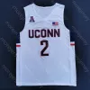 Jersey de basket-ball UConn Huskies - Jersey de l'équipe de basket-ball du NCAA pour hommes et femmes