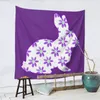 Tapestries lente bloemen schattige paaswand decor tapijt vintage decoratief perfect cadeau polyester heldere kleur