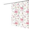 Shower Curtains Waterproof Thickened No-Punch Curtain Rose Printed Polyester Bathroom Window Product