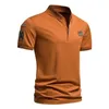 Bloc de couleur imprimé de mode pour hommes Stripe à manches courtes Tshirt mince polo Men Vêtements 240403