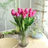 46cm tulip Branche de fleurs artificielles pu la latex réel toup tulip fausses fleurs pour mariage décoratif home affichage fleurs zz