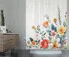 Tende da doccia set di tende floreali di fiori con ganci moderni bagno grafico minimalista 72 x pollici pesanti per la fattoria