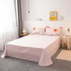 Sängkläder sätter 2024 Long-Staple Cotton Four-Piece Bed Sheet Star and Moon Mönster vanlig ljus lyxstil Pink Apple Design