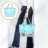 Förvaringspåsar 1 st bärbar väska shopping axel strandhand (diverse färg) tote