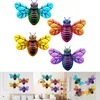 Tuindecoraties Crafts Metalen bijen 19,5 13 1 cm 1pc 3d uiterlijk tuinierendecoratie Home Decor Iron Honeybee Multicolour ornament