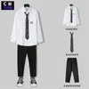 Spring Autumn DK Suit Mens Corée Étudiant lâche JK Uniform Class College Fents Casual Coat Business Cost For Men 240326