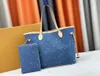 Classic Cowboy Canvas Handväska för kvinnor GM MM axelväska Designer Composite Bag stor kapacitet axelhandväska plånbok 2 bitar/set shoppingväska M45685 M40995