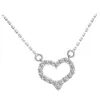 Designermärke TIFFAYS LOVE NACKLACE Female Sterling Silver S925 Platerat 18K White Gold Simple Heart Pendant Clavicle Chain