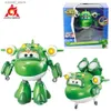 Action Toy Figures Super Wings 6 pollici di deluxe trasformando il piano di deformazione Mira sovralimentato per robot con luci suoni figure d'azione giocattoli L240402