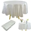 Tale da mesa de mesa Toca de mesa Capas de cores sólidas para casamento de aniversário de aniversário Round Round Home Decor