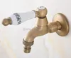 Bathroom Sink Faucets Antique Brass Ceramic Handle Mop Pool Faucet / Laundry Cold Water Tap And Washing Machine /Garden Taps Lav320