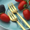 Set di stoviglie da 6 pezzi in acciaio inossidabile take matte forchette di frutta posate posate per posate per posate per tavole da tavolo insalata per insalata di dessert mini