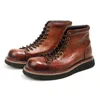 Casual Shoes Men's Retro Hand-polished And Worn High-top Fashion Boots