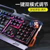 Combos 3 In1 RGB Gamer Klavye Oyun Klavyesi ve Fare Kulaklık Oyun Kiti Arkadan Aydınlatıcı USB Kablolu Bilgisayar Klavyesi PC Dizüstü Teclo Teclado