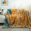 Deckenbetten auf dem Sofa Picknickdecke werfen Boho Decor Reversible Soft