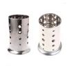 Storage Bottles Stainless Steel Circular Tableware Cage Chopsticks Box Tube Brush Spoon Holder