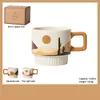 Tazze Morandi Color Coffee tazza vintage Ceramica Ceramica tazza di tema nel deserto creativo Cereali con latte