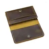 Kosmetische Taschen kompakter Retro -Kartenhalter Kurzer Brieftasche PU Coin Taschenkarten Taschen für Männer