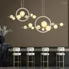 Chandeliers Modern Annular Glass LED Chandelier For Bar Dining Room Kitchen Bedroom Pendant Lamp Black Home Decoration Hanging Light Fixture