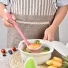 Spoons 29cm Silicone Ladle Soup Spoon Long Handle Porridge Rice Heat Resistant Round Scoop Kitchen Supplies Cooking Tool