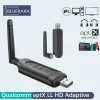 EKİPMAN CSR Bluetooth 5.3 Ses Verici Aptx LL HD Uyarlanabilir Düşük Gecikme USB 3.5mm AUX Multipoint Kablosuz Adaptör Destek Mikrofonu