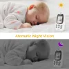 Camera Wireless Video Baby Monitor 2 Way Talk Night Vision 2,0 tum Färgsäkerhetskamera IR LED -temperaturövervakning med 8 vaggvisa