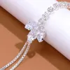 Link bransoletki liści łańcuchy dłoni dla kobiet bransoletka pierścionkowa regulowana moda biżuteria ślubna dekoracje panny młodej prezenty imprezowe prezenty