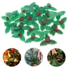 Storage Bottles 30 Pcs Christmas Micro Landscape Green Room Decor Aesthetic Tree Xmas Wreath Decoration Resin Supplies