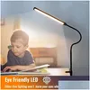 Bordslampor LED -skrivbordslampa med klämm Dimble Clip on Reading Light 10 Ljusstyrka Nivå 10W 3 Belysningsläge Flexibelt studiekontor DRO DH5ST