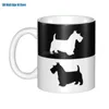 Mugs Customized Scottish Terrier Coffee Mug DIY Scottie Dog Ceramic Tea Milk Cup Outdoor Work Camping Cups And