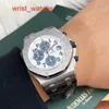 AP Racing Forist Watch Royal Oak Offshore 26170 -й серебряная белая панда тарелка мужская спортивная мода.