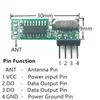 433 MHZ Superheterodyne RF 수신기 모듈 및 Arduino DIY 키트 안테나가있는 송신기 모듈 433MHz 리모컨