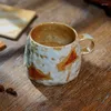 Mokken keramische koffie Cugs Balck met grote handgrepen voor mannen vrouwen porseleiaanse grote mokthee
