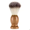 Brilhão de madeira de barbear escovas de rosto de nylon masculino de barba facial de limpeza de beleza doméstica Ferramentas limpas de 11 cm Drop Drop Home Garden Dh1gd