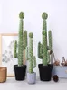 Decorative Flowers 60cm Tropical Plants Large Artificial Cactus Tree Branch Fake Succulent Plant Foam Thorn Ball Desert For Home Garden