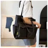 Totes Black Tote Hands Bags Sac Collège Étudiant Classe Classe de grande capacité Sacs de trajet