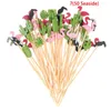 Forks 50/100pcs 12cm Heart Bamboo Pick Buffet Cake Fruit Fork Party Dessert Salad Stick