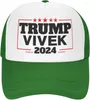 Boll Caps Trump Vivek Ramaswamy för president 2024 Trucker Hats Women Mesh Baseball Cap Cowboy Hat Men Snapback Black