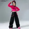 Calça meninas garotas Hip Hop Crop Saias de dança da rua de primeira linha de cargo Criança Criança Sweatshirt Kids Jazz Lovely Fantases Sweet Roupas