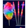 LEDガジェット2021 New 28175cm Colorf Light Stick Flash Glow Cotton Candy Flashing Cone for Vocal Concerts Night Parties Drop Delivery E Dhuh6